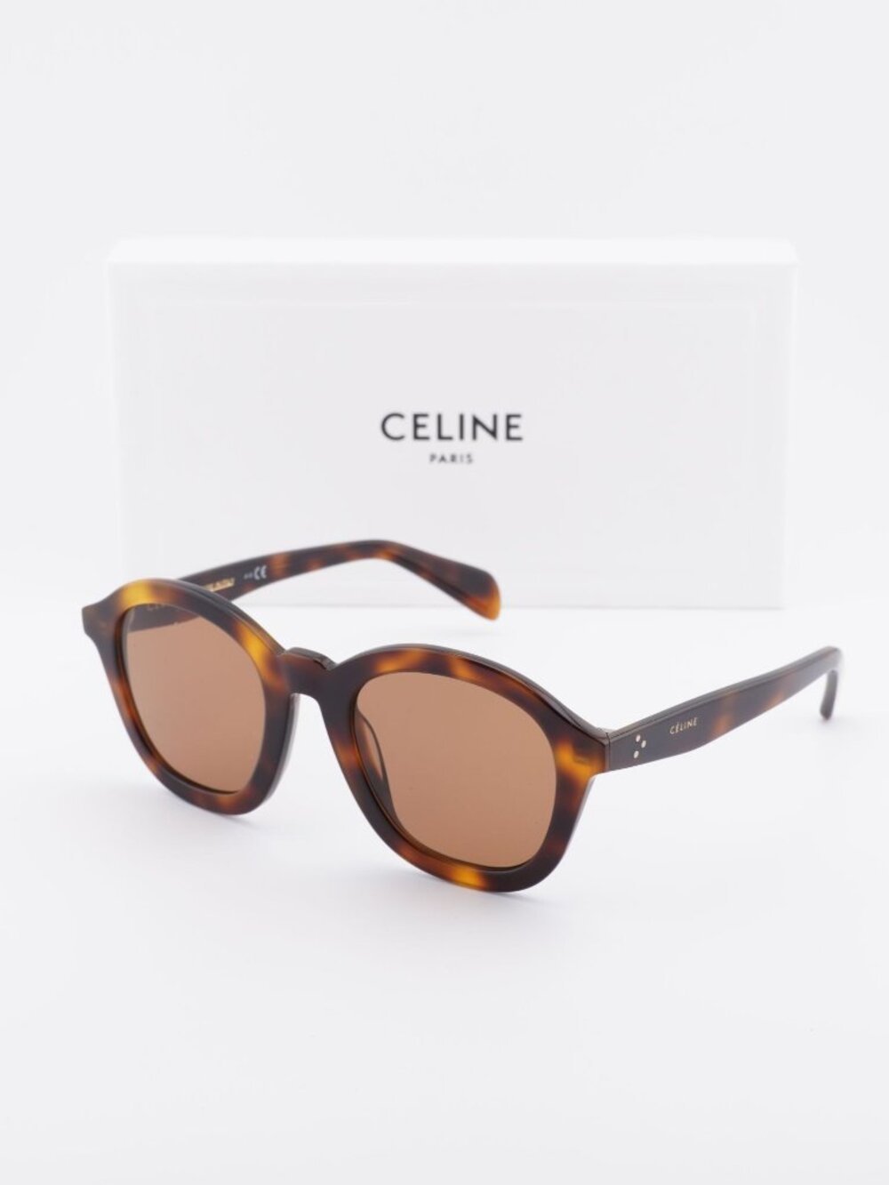 Celine CL40017I 53E Round Sunglasses – Havana / Brown